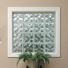 Quality Glass Block Energy Efficient Vinyl Wrapped Glass Block Window