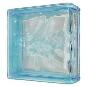 Quality Glass Block 1919/8 Azure Linear End Block Basic Series