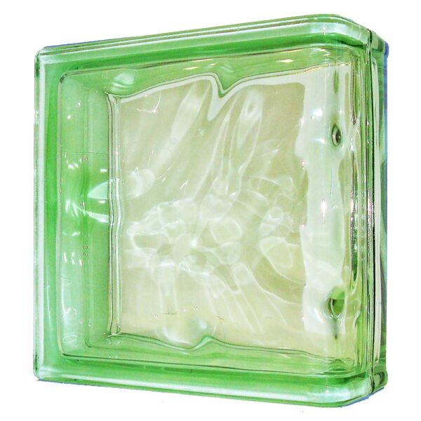 Quality Glass Block 1919/8 Green Linear End Block Basic Series