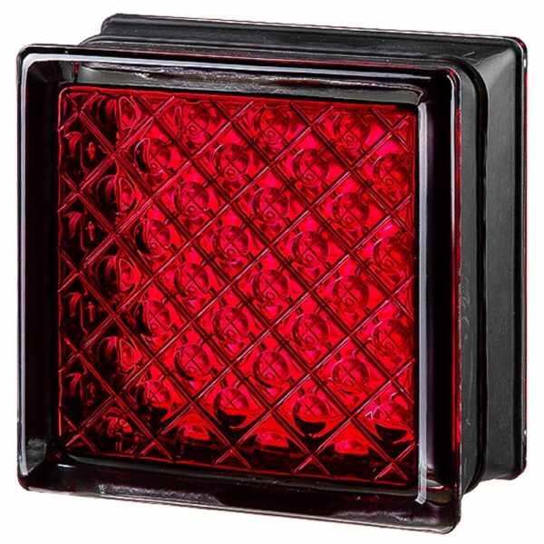 Quality Glass Block 6x6x3 Daredevil Red DM Glass Block