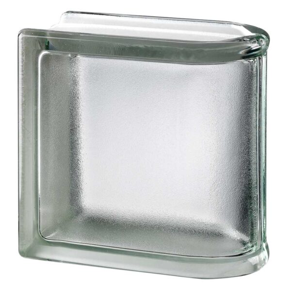 Quality Glass Block 6x6x3 MyMiniGlass Arctic Linear End Block