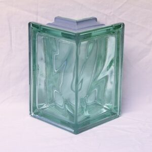 Quality Glass Block Sharp Corner 90 Green Metalized Wave Pegasus