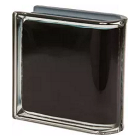 Quality Glass Block Linear End Block Nero Metalized Pegasus