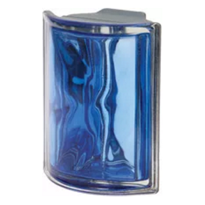 Quality Glass Block Rounded Corner Cobalto Metalized Pegasus