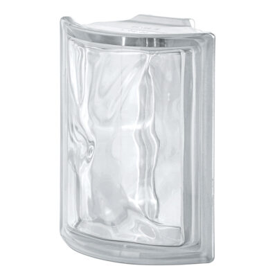 Quality Glass Block Rounded Corner Neutro Wave Pegasus