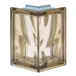 Quality Glass Block Sharp Corner 90 Siena Metalized Wave Pegasus