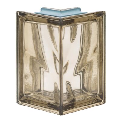 Quality Glass Block Sharp Corner 90 Siena Metalized Wave Pegasus