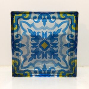 Maive Custom Lisbon Pattern Glass Block