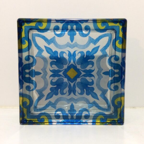 Maive Custom Lisbon Pattern Glass Block