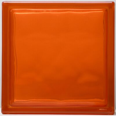 Pumpkin Custom Color Nubio Glass Block