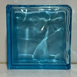 Weck 1919/8 Blue Nubio Double End Glass Block