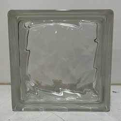 Fidenza 8x8x4 Wave Glass Block