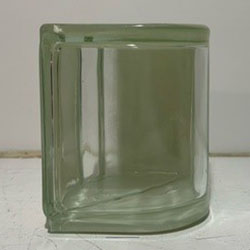 Weck 6in Clarity Round Corner Glass Block